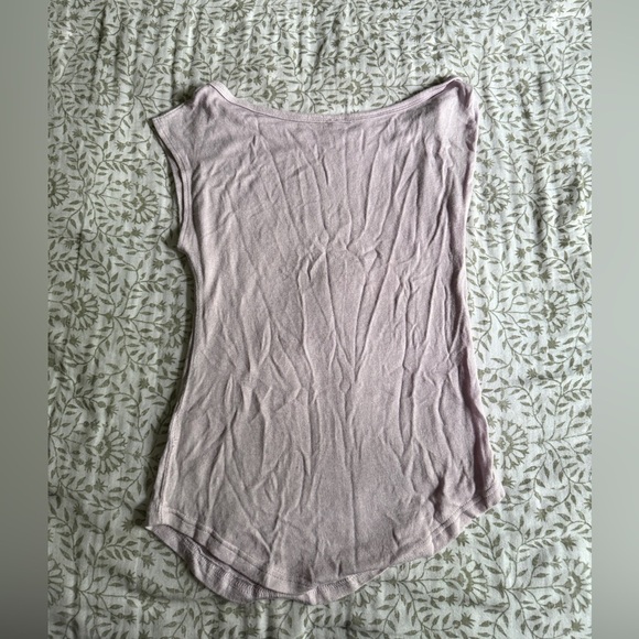 Free People That Girl Twist Knit Top Purple Size L Asymmetrical - Picture 4 of 4
